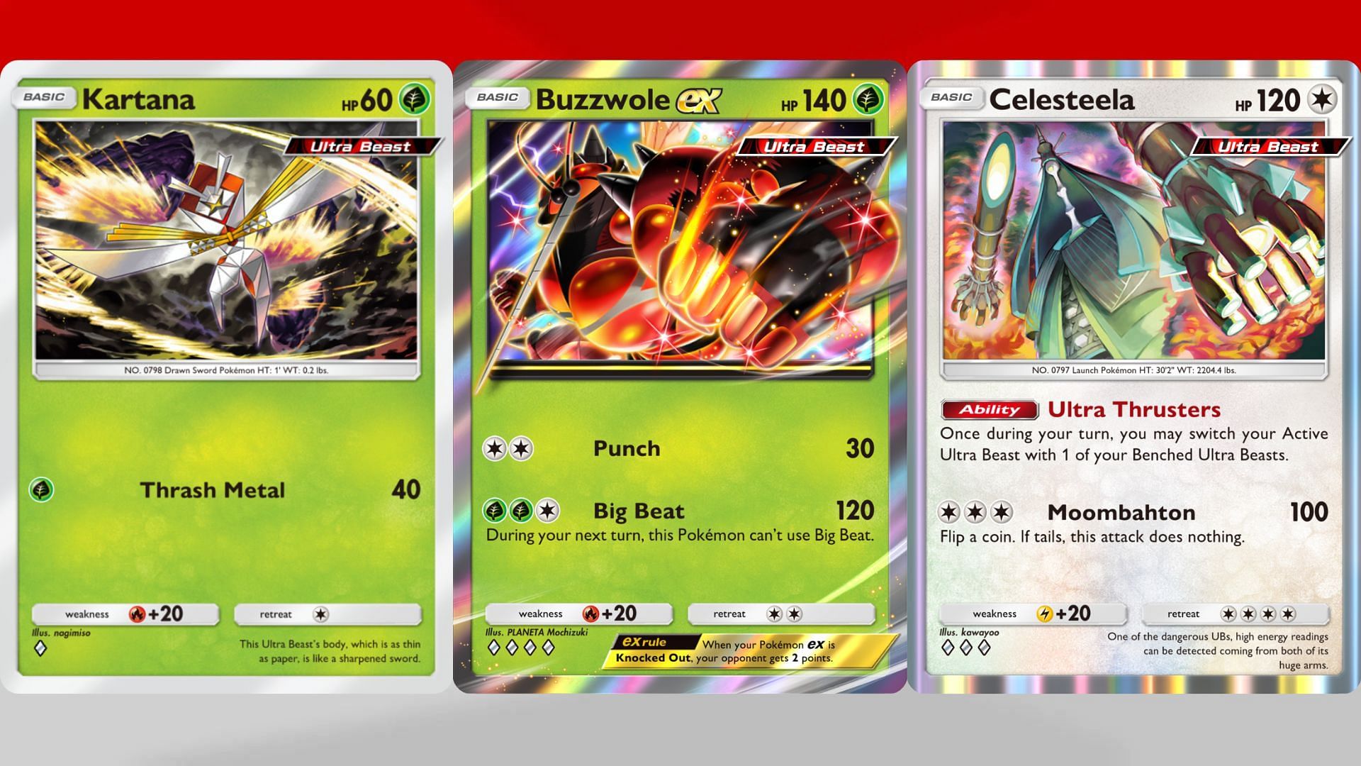 Key cards in the Buzzwole ex deck (Image via The Pokemon Company)